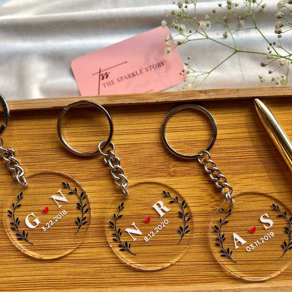 Personalized Keychain Couple Red Heart COD Not Applicable