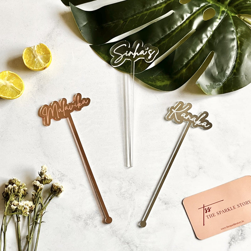 Personalized Drink Stirrers - Set of 10 - COD Not Applicable