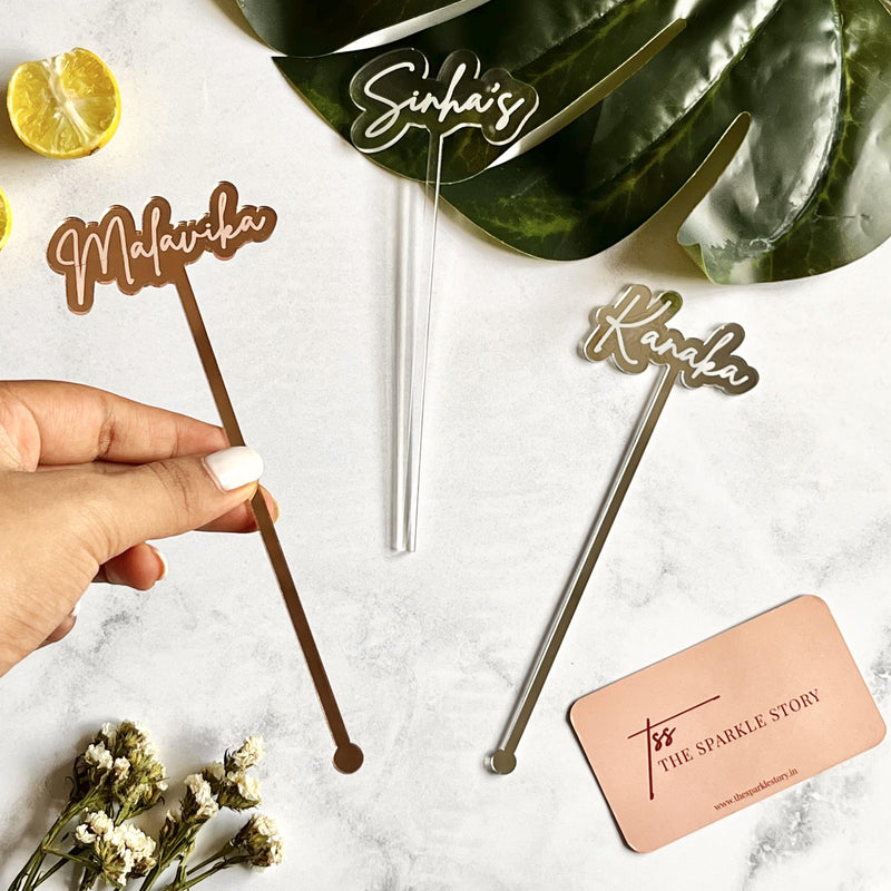 Personalized Drink Stirrers - Set of 10 - COD Not Applicable