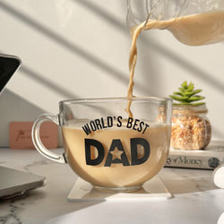 Large Clear Mug - World's Best Dad - COD Not Applicable