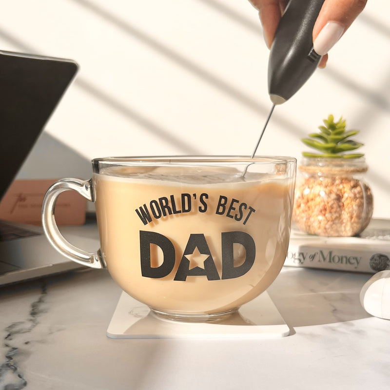 Large Clear Mug - World's Best Dad - COD Not Applicable