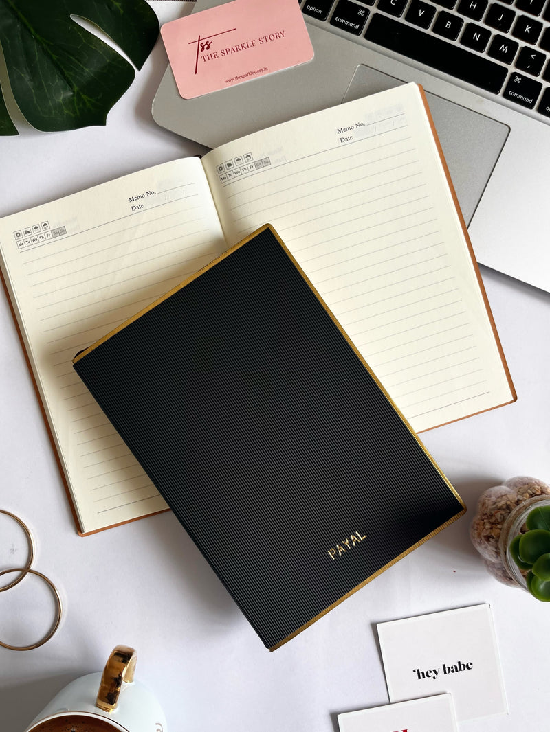 Softbound Sample Personalized Softbound Notebook - Golden Edge - COD Not Applicable ...