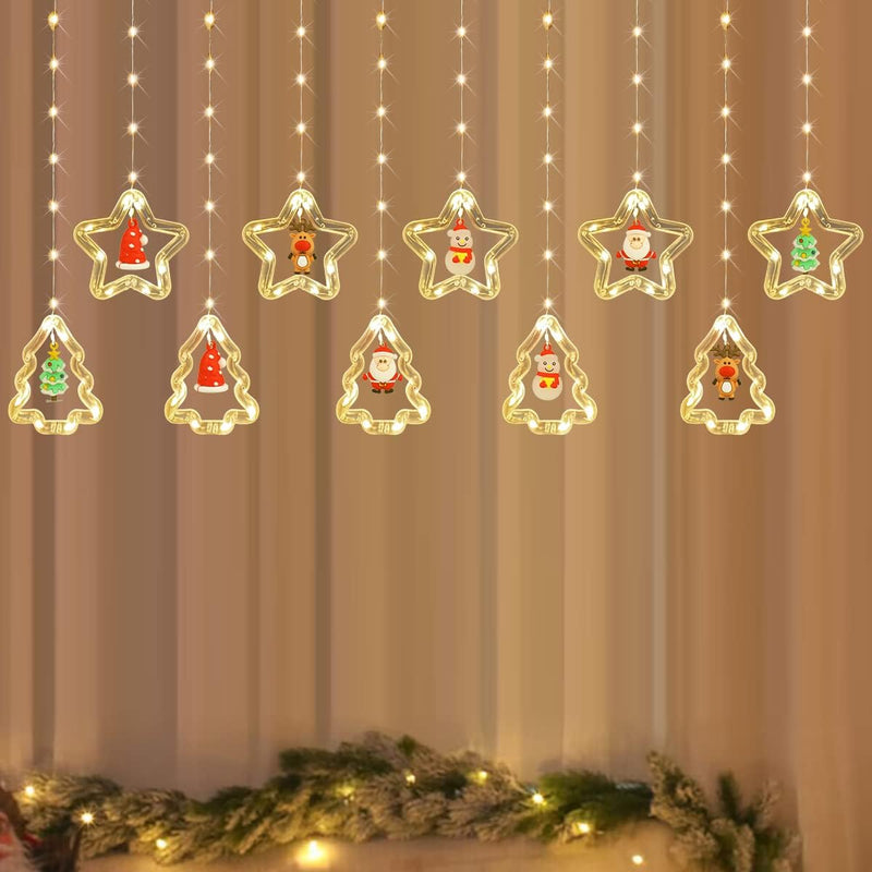 Star + Tree Christmas Curtain Light