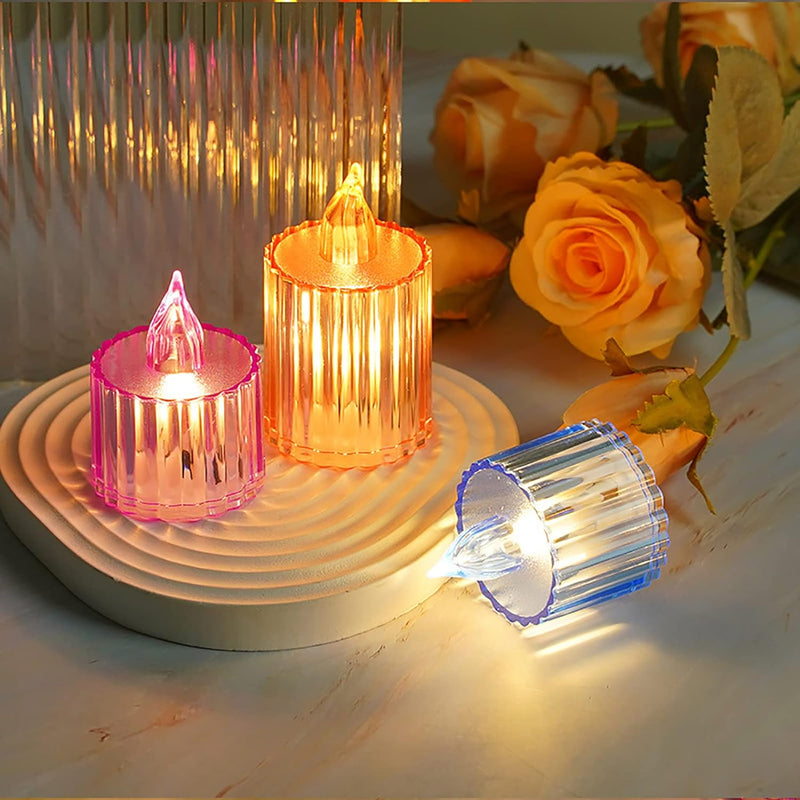 Crystal LED Tealight - Set of 4