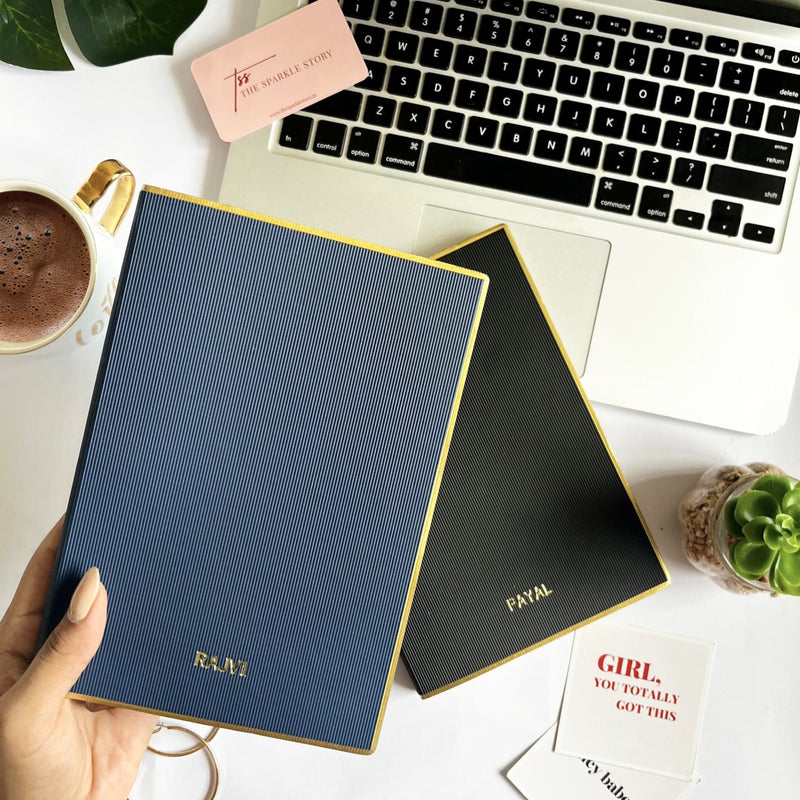 Softbound Sample Personalized Softbound Notebook - Golden Edge - COD Not Applicable ...