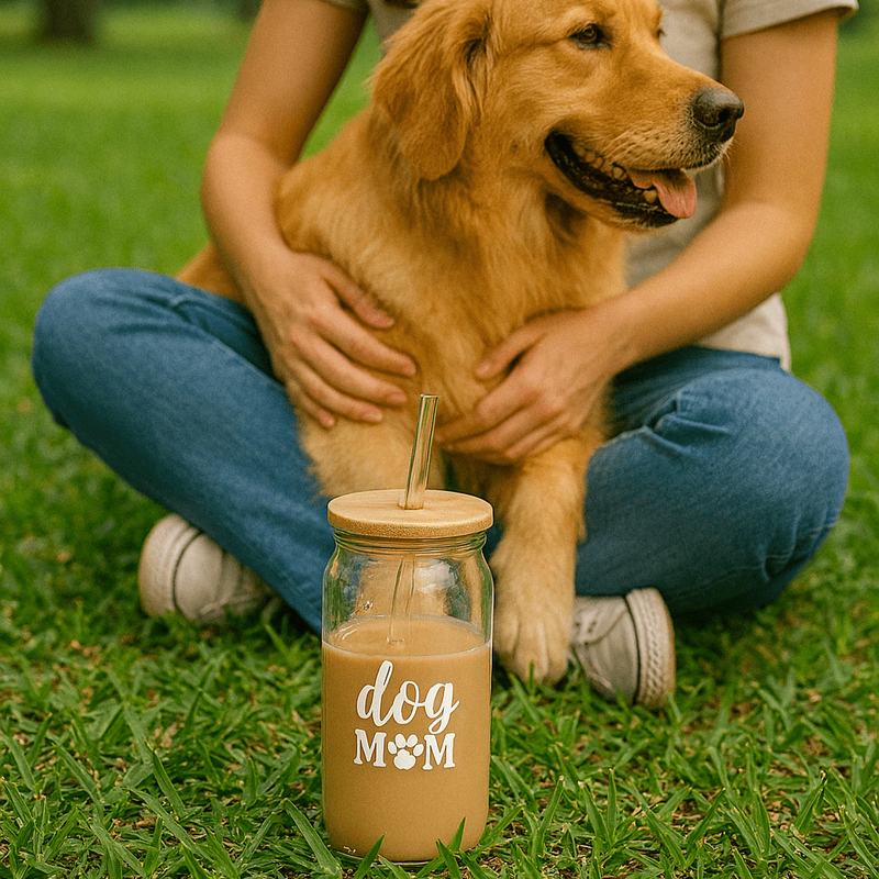 Can Glass Tumbler - Dog Mom