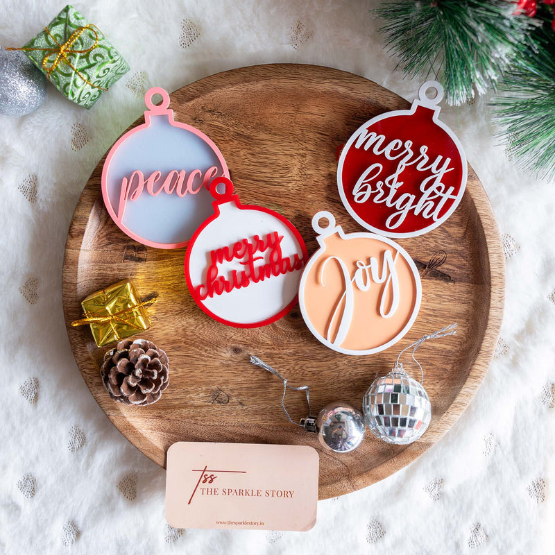 Christmas Wish Baubles - Set of 4