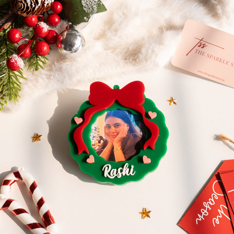 Personalized Photo Ornament - Wreath - COD Not Applicable