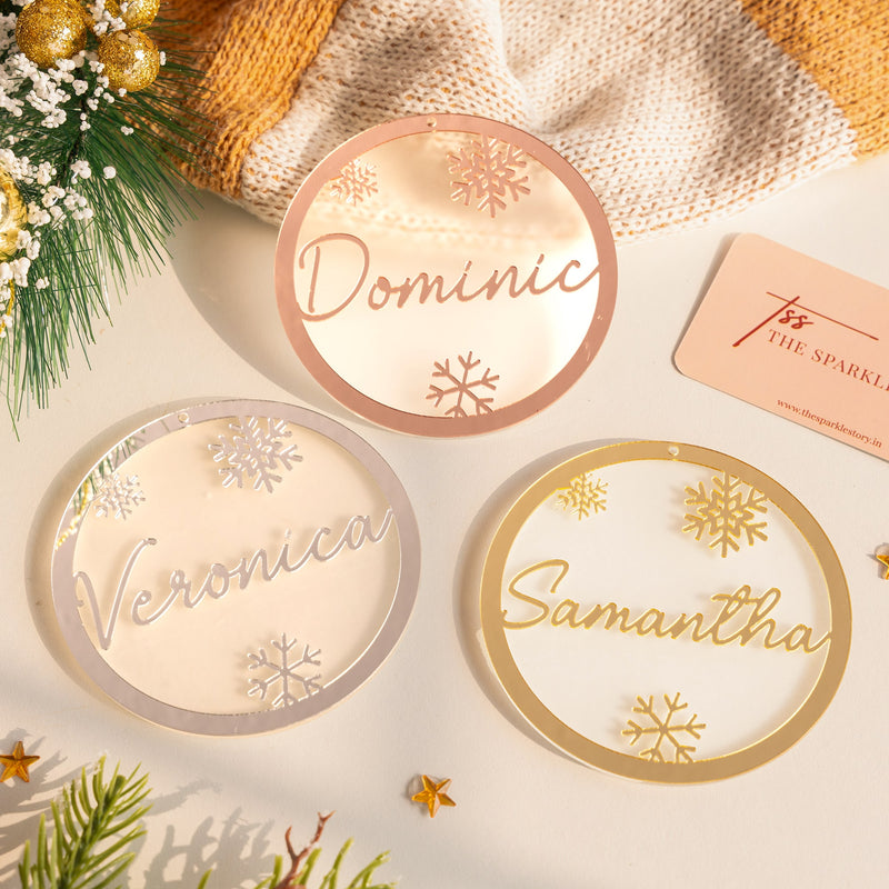 Personalized Ornament -  Frosty Snowflake - Single - COD Not Applicable