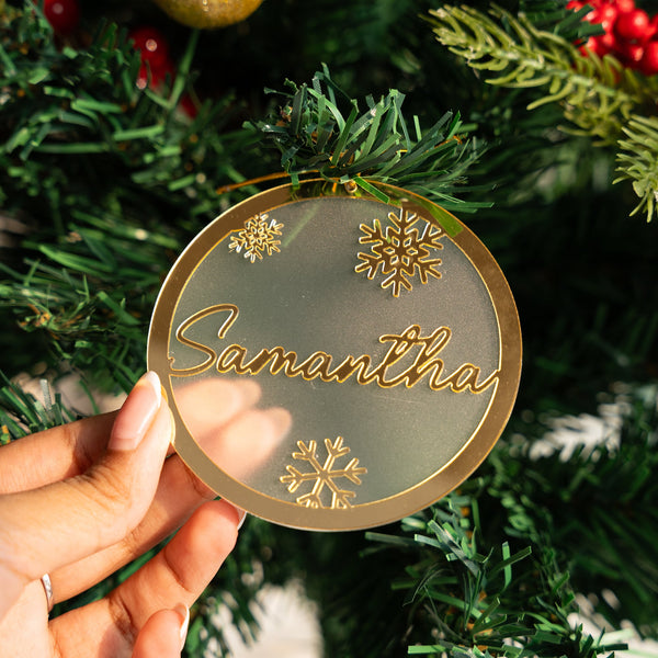 Personalized Ornament -  Frosty Snowflake - Single - COD Not Applicable