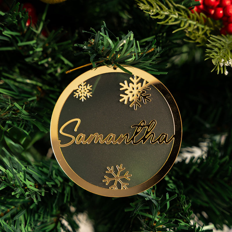 Personalized Ornament -  Frosty Snowflake - Single - COD Not Applicable