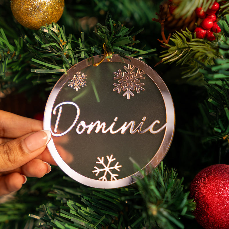 Personalized Ornament -  Frosty Snowflake - Single - COD Not Applicable