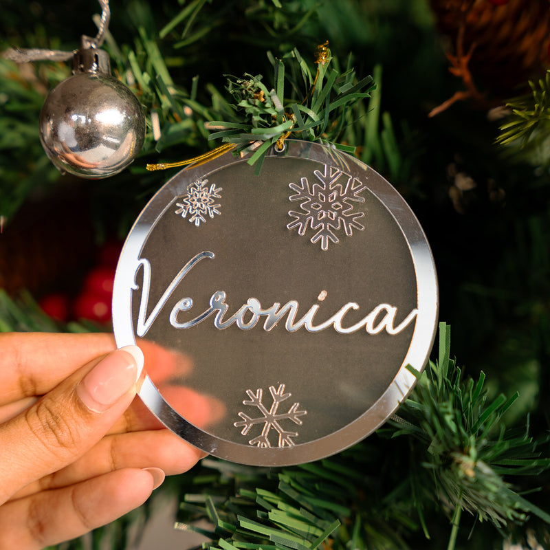 Personalized Ornament -  Frosty Snowflake - Single - COD Not Applicable
