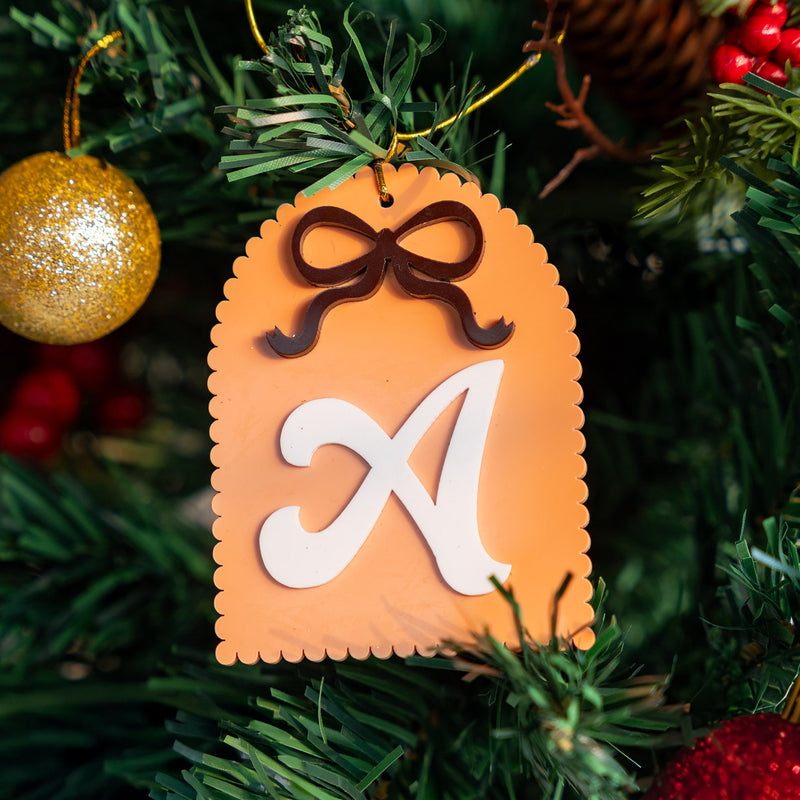 Personalized Ornament - Bow Arch - Initial - Single - COD Not Applicable