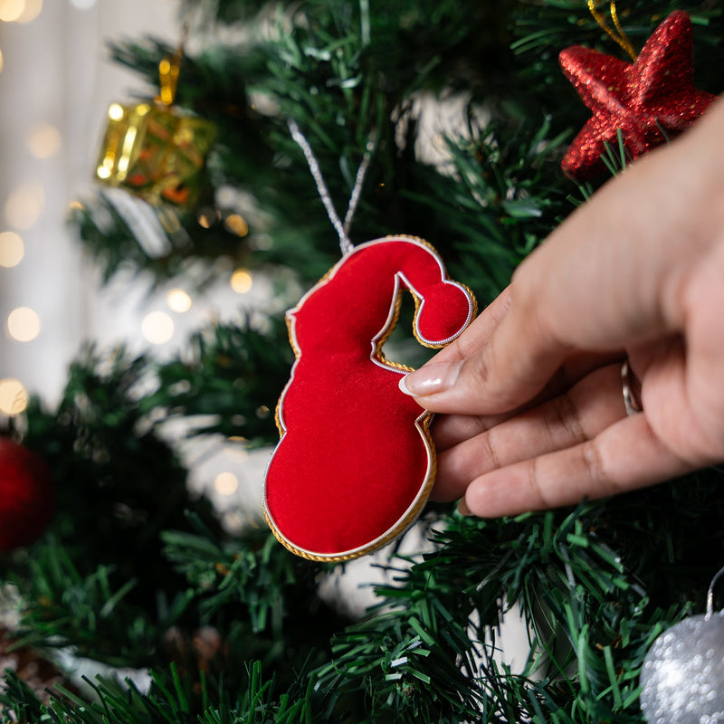 Embroidered Christmas Ornament - Snowman