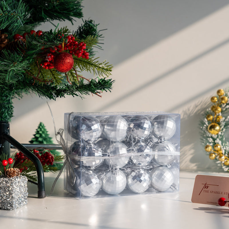 Bling Disco Baubles - Set of 24