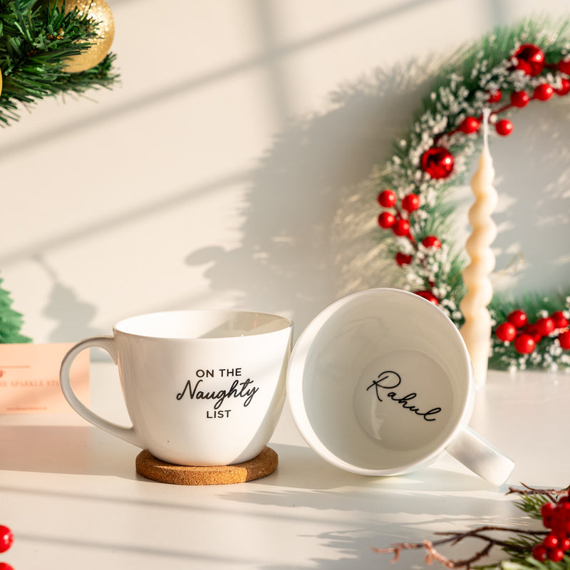 Personalized Large Mug - Naughty List - COD Not Applicable