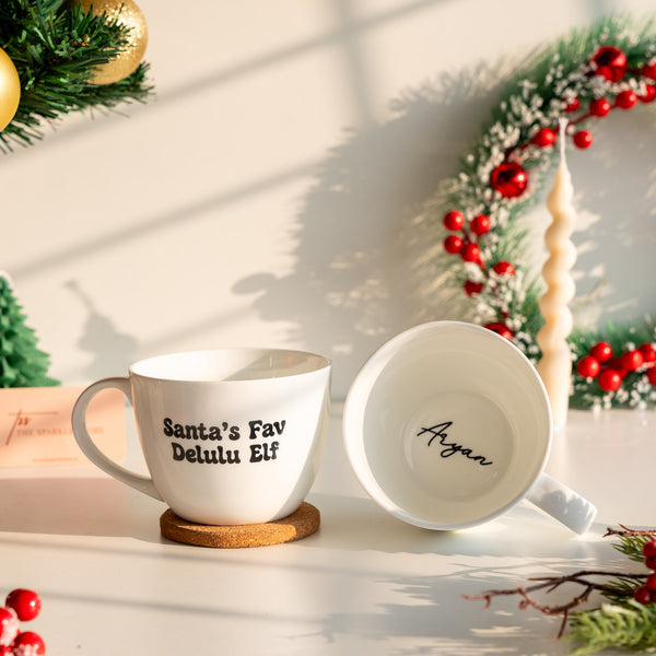 Personalized Large Mug - Delulu Elf - COD Not Applicable