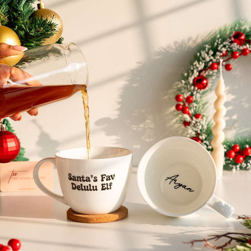 Personalized Large Mug - Delulu Elf - COD Not Applicable