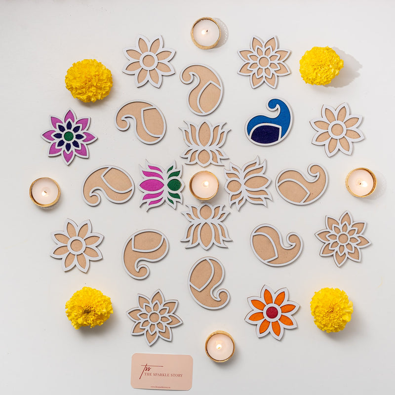 Mini Rangoli Motifs - Set of 26