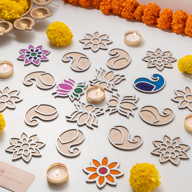 Mini Rangoli Motifs - Set of 26