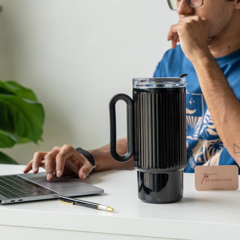 Personalized Ribbed Tumbler - COD Not Applicable