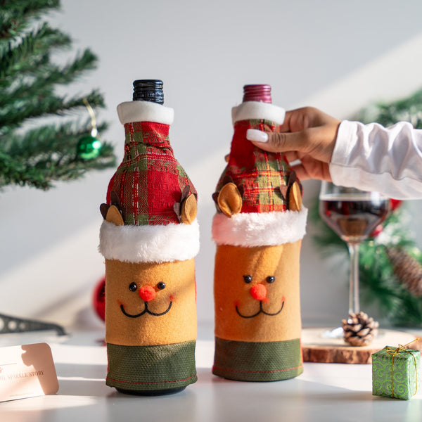 Christmas Bottle Cover - Rudolph