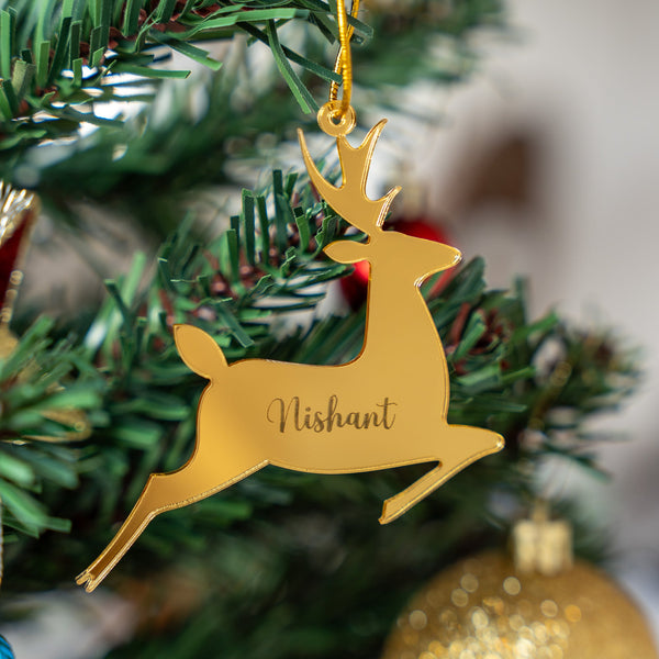 Personalized Ornament - Reindeer - Single - COD Not Applicable