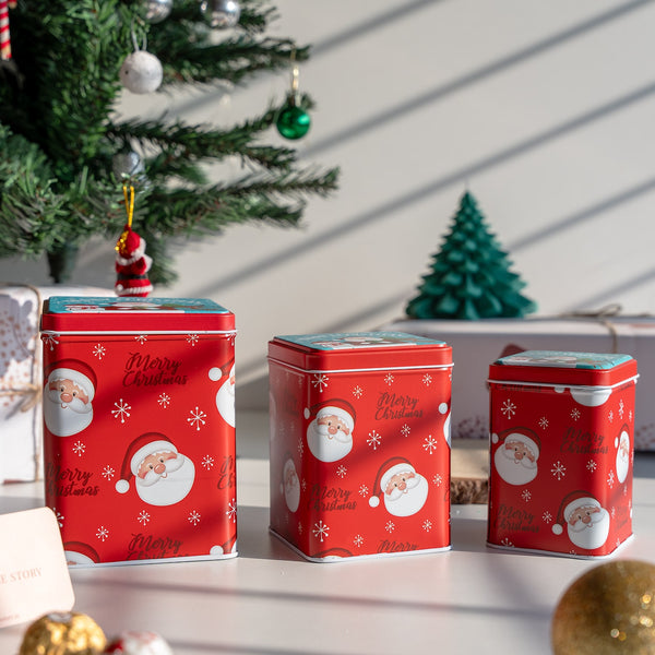 Tin Gift Box - Santa - Set of 3