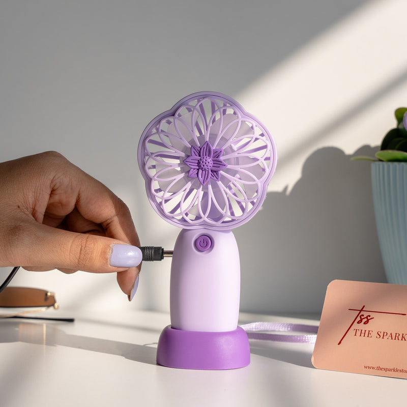 Mini Portable Fan With Stand - Flora