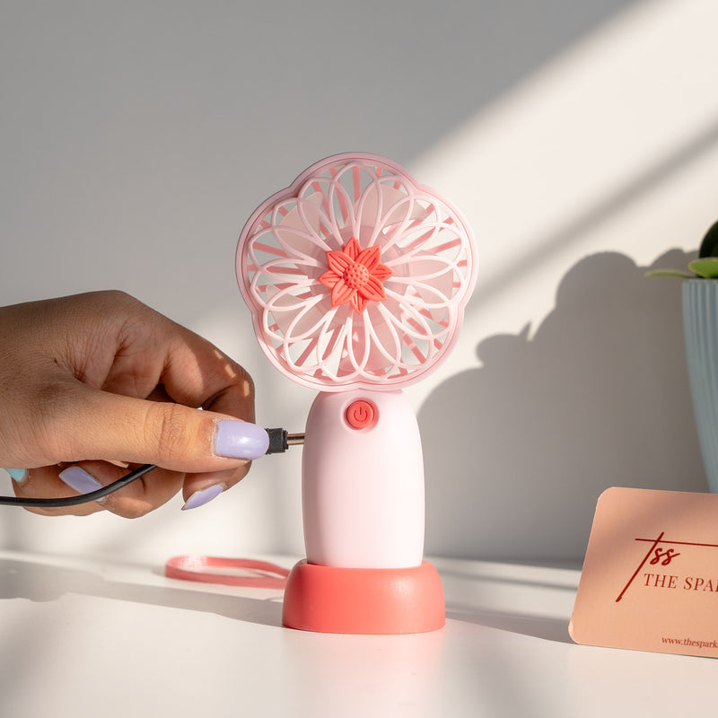 Mini Portable Fan With Stand - Flora