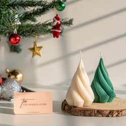 Scented Soy Wax Candle - Swirl Christmas Tree - Single