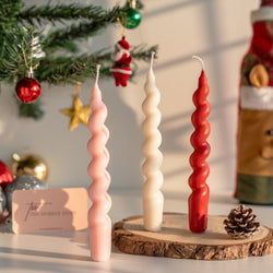 Scented Pillar Candle - Spiral Twist