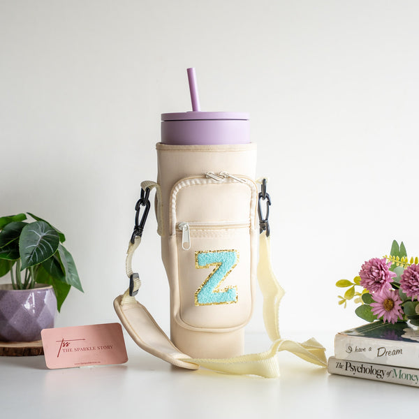 Personalized Tumbler Carrier Bag - Cream - COD Not Applicable