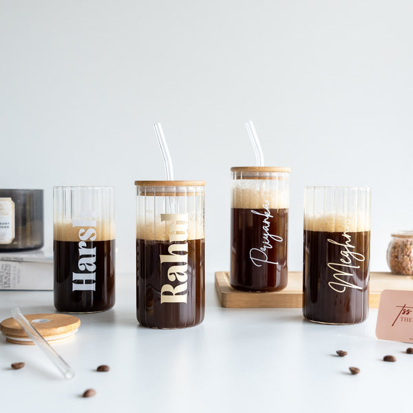 Personalized Fluted Can Glass Tumbler - COD Not Applicable
