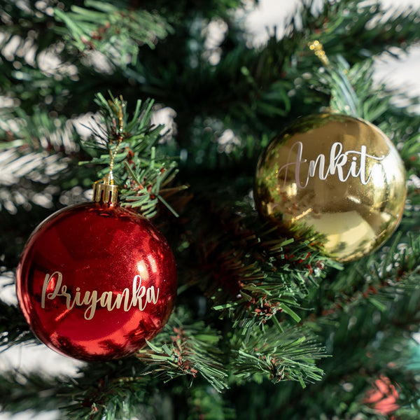 Personalized Xmas Bauble - Single - COD Not Applicable