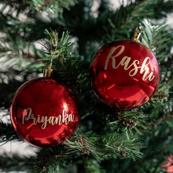 Personalized Xmas Bauble - Single - COD Not Applicable