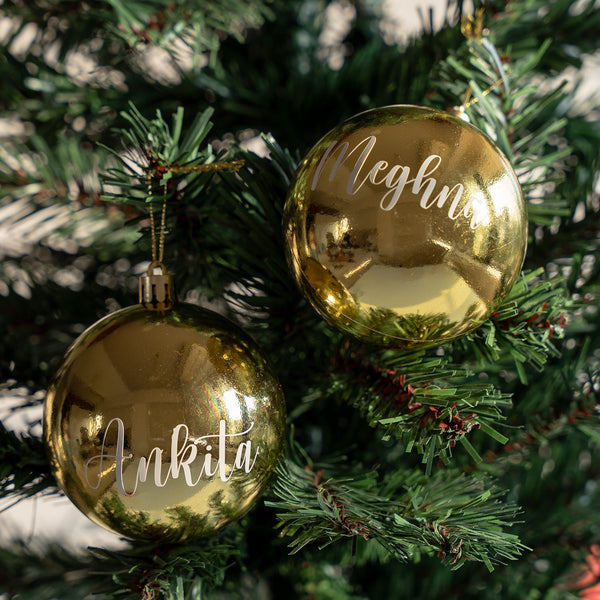 Personalized Xmas Bauble - Single - COD Not Applicable