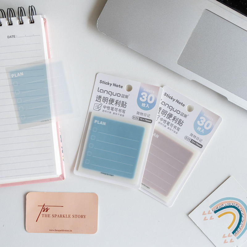 Transparent Sticky Note Planner