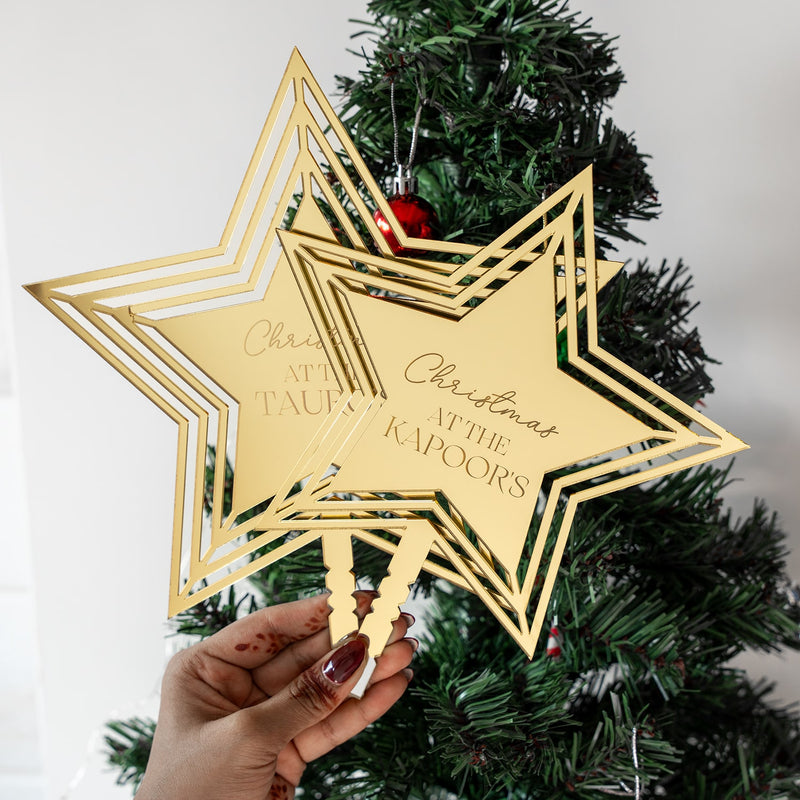 Personalized Tree Topper - Star - COD Not Applicable