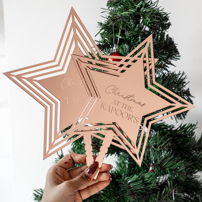 Personalized Tree Topper - Star - COD Not Applicable