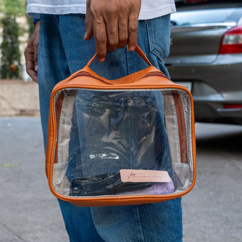 Personalized Clear Travel Pouch- Large - COD Not Applicable