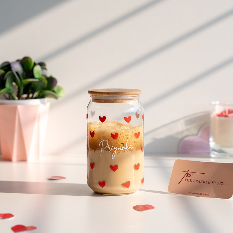 Personalized Can Glass Tumbler - All Heart - COD Not Applicable