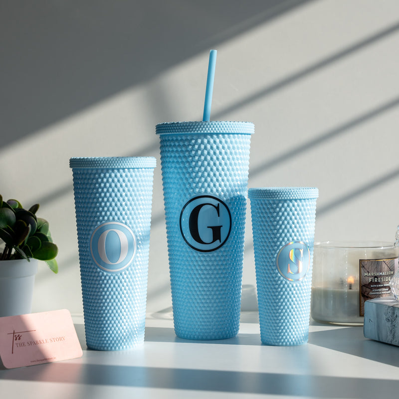 Personalized Studded Sipper - Set of 3 - COD Not Applicable