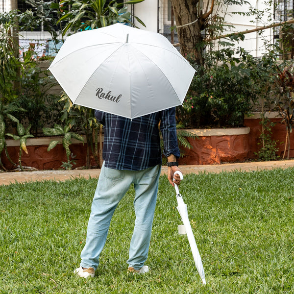Personalized Large Translucent Umbrella - White - COD Not Applicable