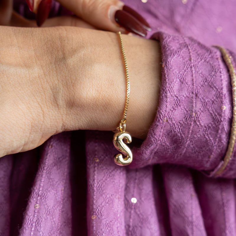 Personalized Bubble Letter Bracelet - COD Not Applicable