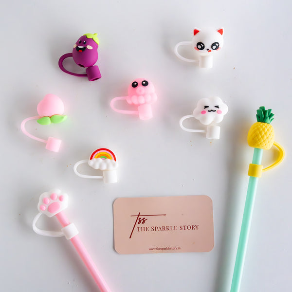 Straw Covers - Set of 2 - Assorted