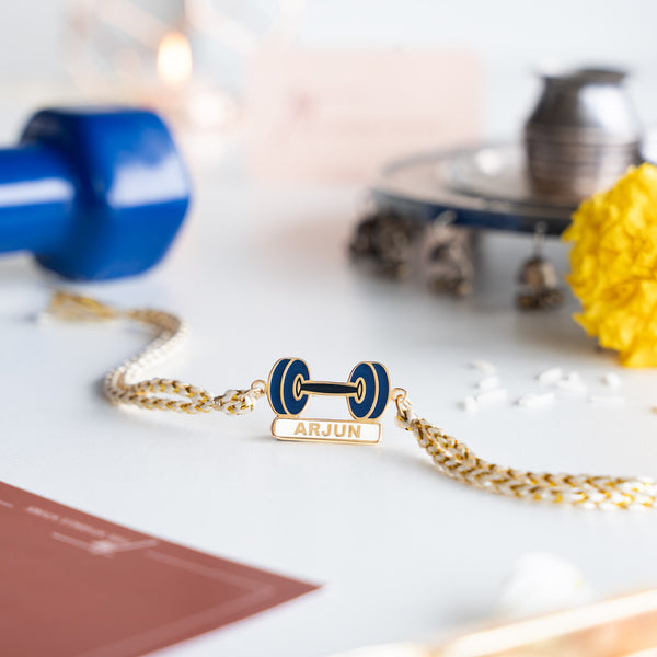 Personalized Enamel Rakhi - Gym - COD Not Applicable