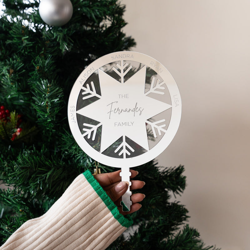 Personalized Tree Topper - Snowflake - COD Not Applicable