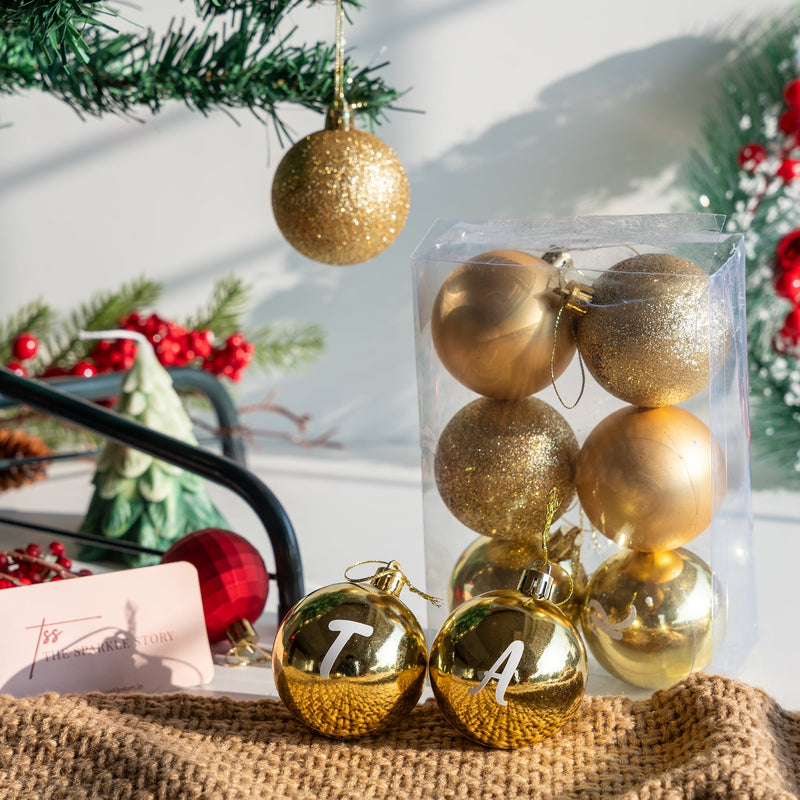 Personalized Round Bauble - Set of 6